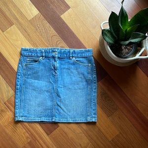 Ann Taylor Light Wash Denim Mini Skirt, size 6